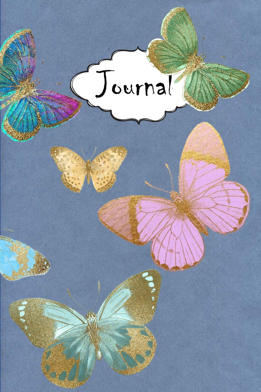Journal: Blank Lined Paper Diary Notebook for Adult Women Beautiful Butterfly Butterflies #5 Blue Business, Finance & Career