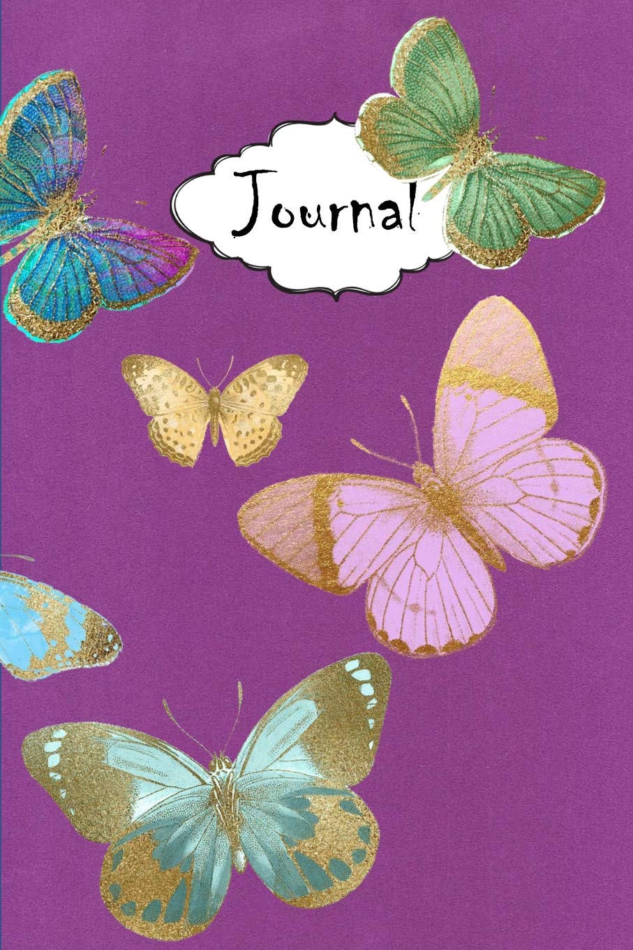 Journal: Blank Lined Paper Diary Notebook for Adult Women Beautiful Butterfly Butterflies #6 Purple Business, Finance & Career