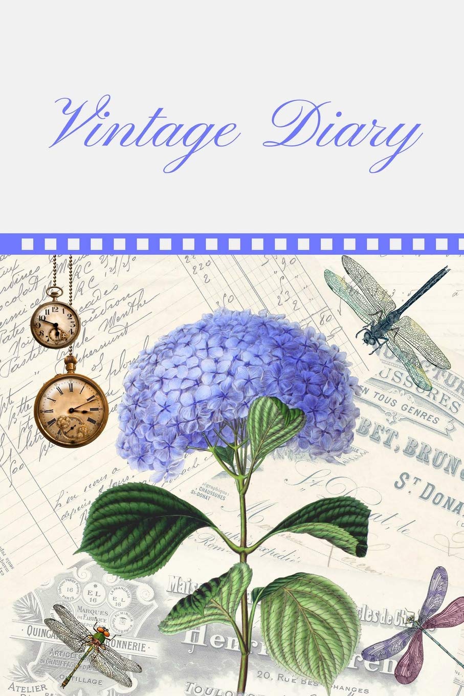 Vintage Diary: This Vintage Diary Consist of 100 pages 6 x 9 blank lined,compact to carry anywhere suitable for everyday use Self-help