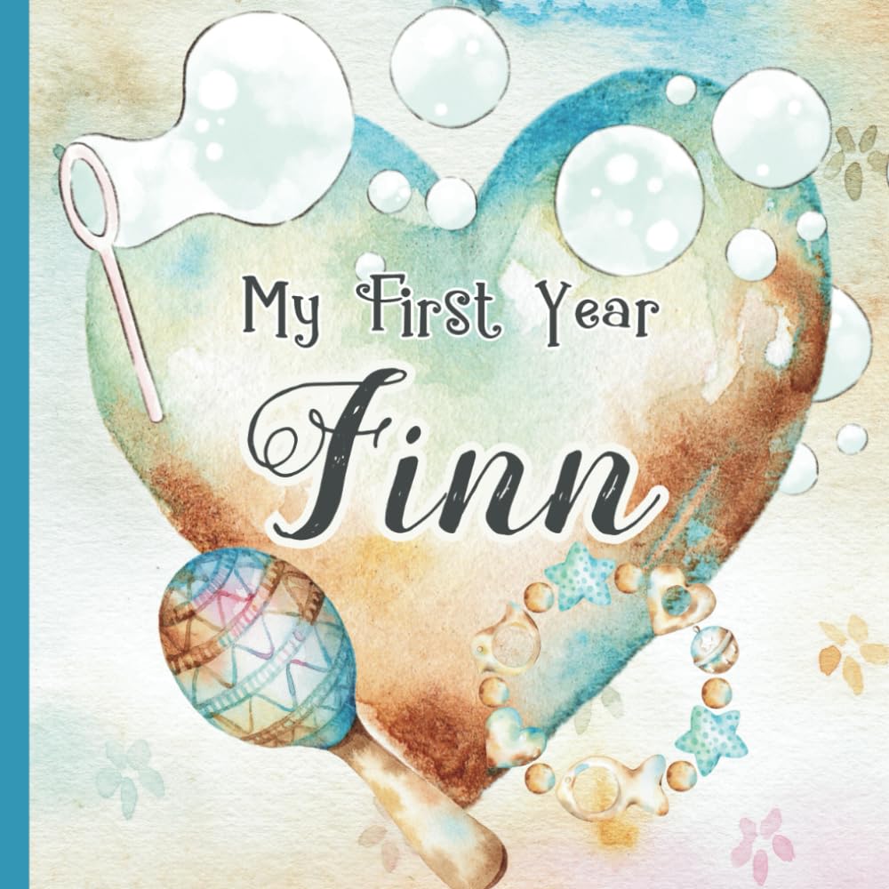 Finn: Personalized First Name Baby Boy Milestone Journal Record and Celebrate Your Baby's First Year Learning & Reference
