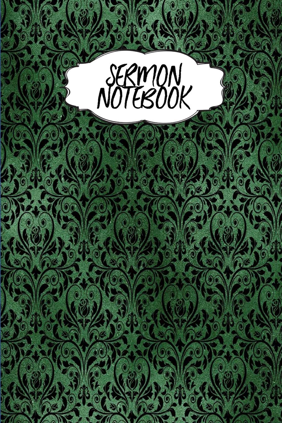 Sermon Notebook: Blank Journal Worship Tool Bible Notes Book Floral Flower #12 Green Religion & Esotericism