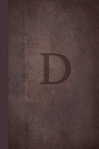 D: Executive Style Monogram Letter Journal for Men and Women Business, Finance & Career