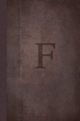 F: Executive Style Monogram Letter Journal for Men and Women Business, Finance & Career