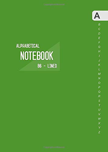 Alphabetical Notebook B6: Small Lined-Journal Organizer with A-Z Tabs Printed | Smart Green Design Media & Communication