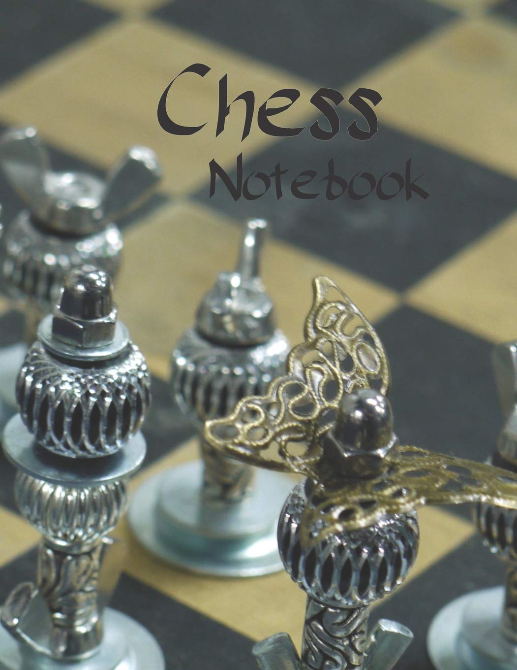 Chess Notebook: Diary note taking record tactics principles and concepts record analysis of games movements openings. 110 -8.5X11 lined interior pages with a boxed area at the top for sketching. book