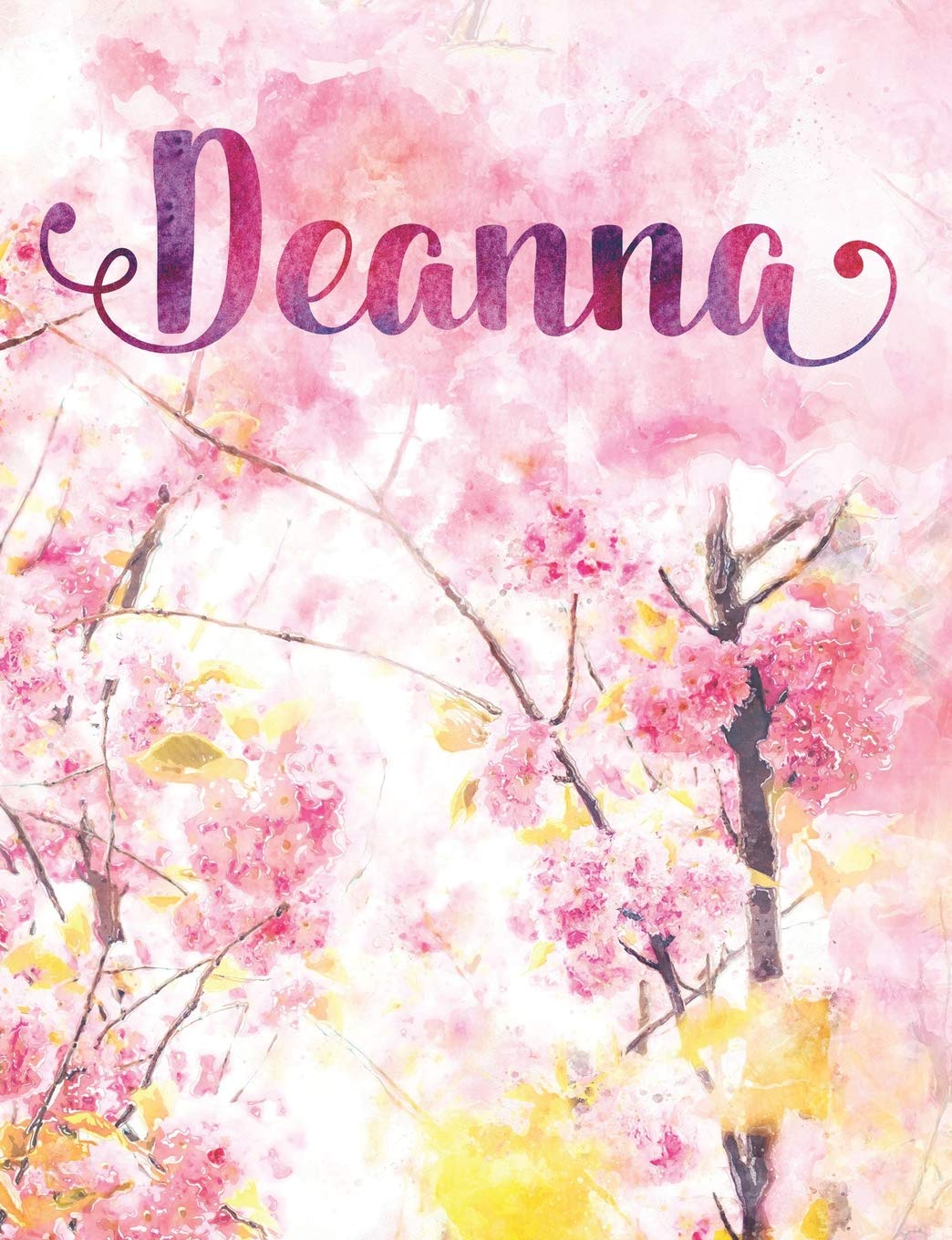 Deanna: Personalized Journal - A Pink Cherry Blossom Diary Mathematics