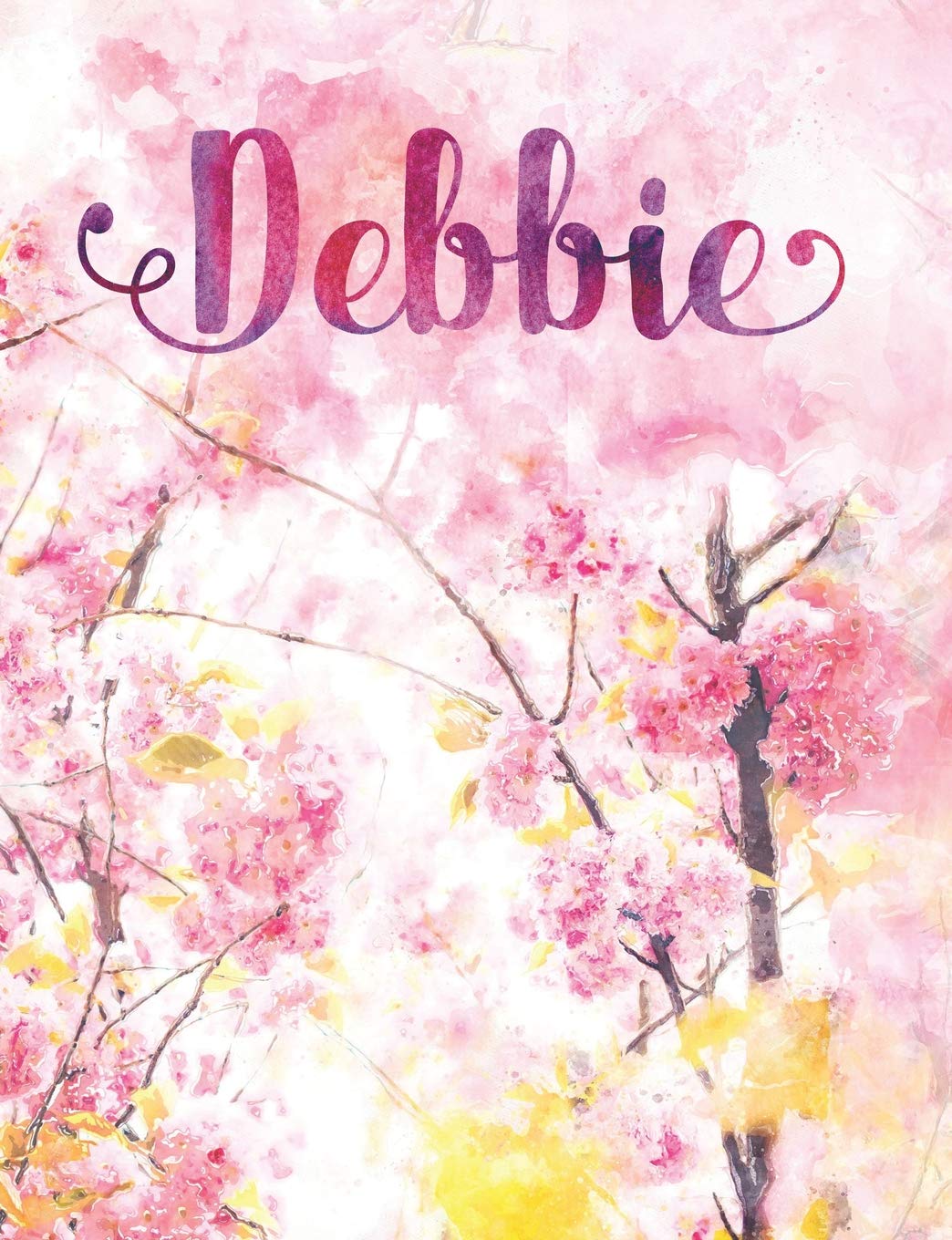 Debbie: Personalized Journal - A Pink Cherry Blossom Diary Lifestyle