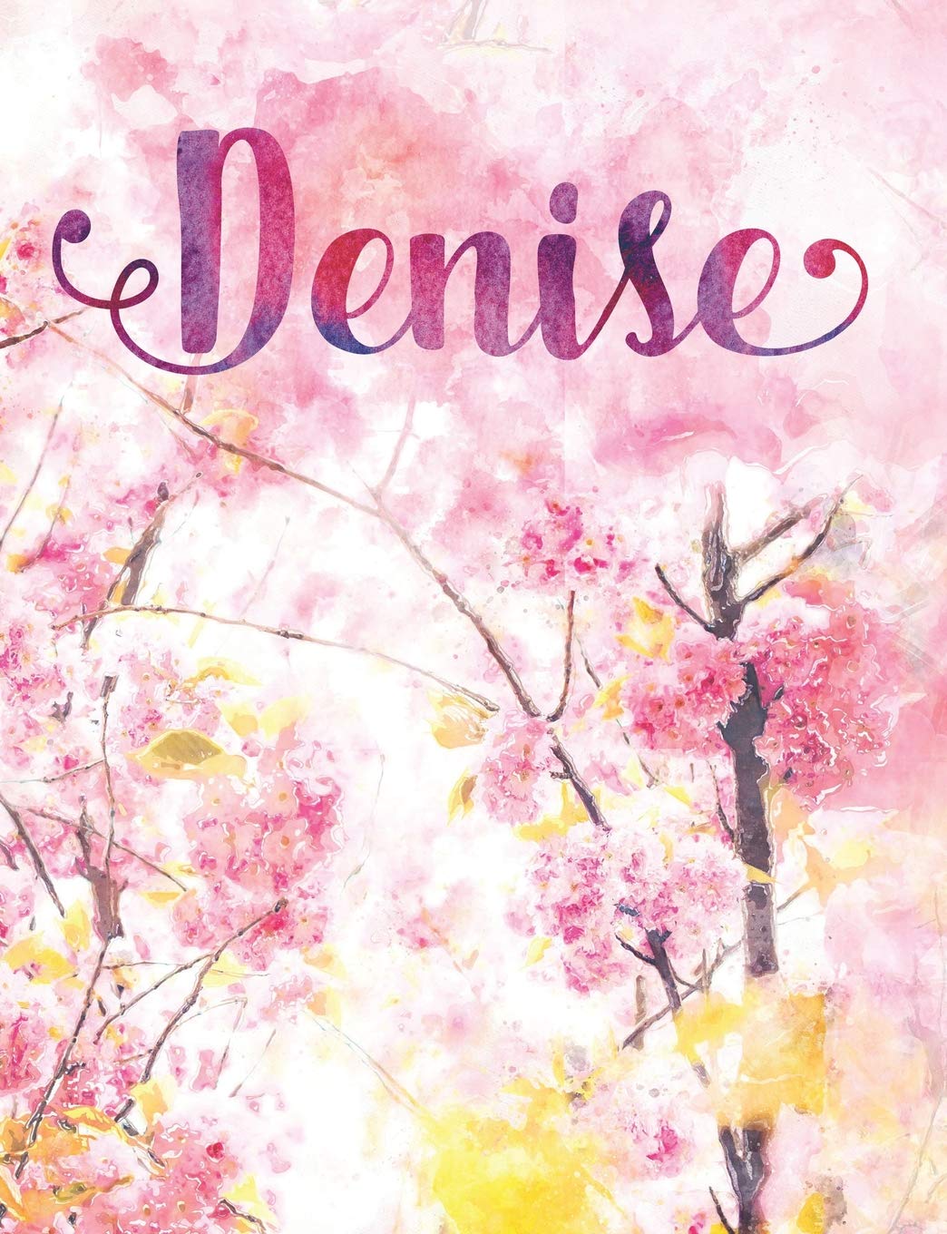 Denise: Personalized Journal - A Pink Cherry Blossom Diary Lifestyle