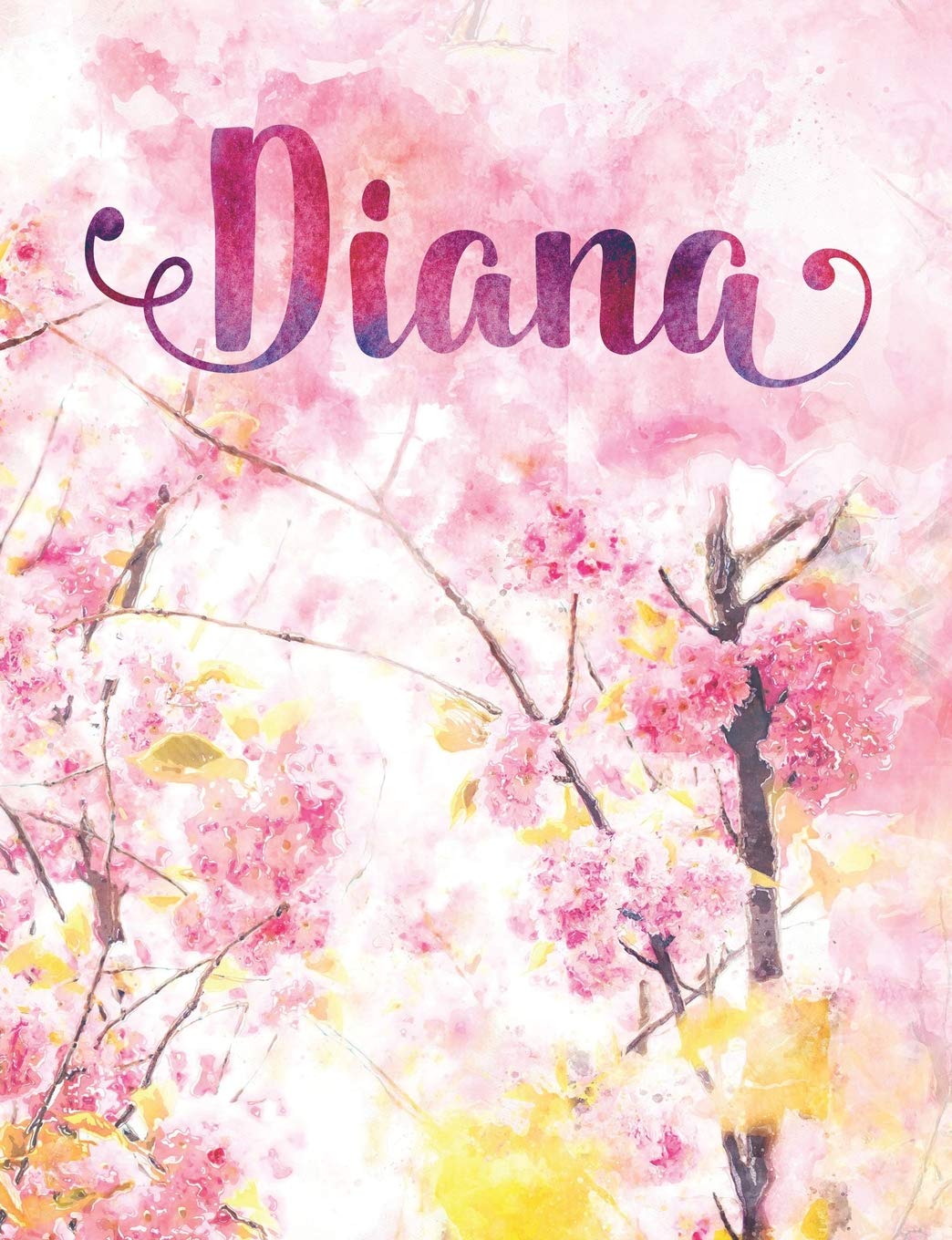 Diana: Personalized Journal - A Pink Cherry Blossom Diary Books