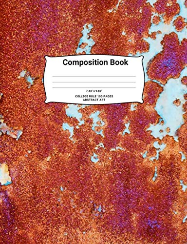 Composition Book 7.44" x 9.69" College Rule 100 pages: Journal, Diary, Creative Writing, Offset European style School Activities, Softcover, Easy Carry Size, Stylish Conversation Starter book