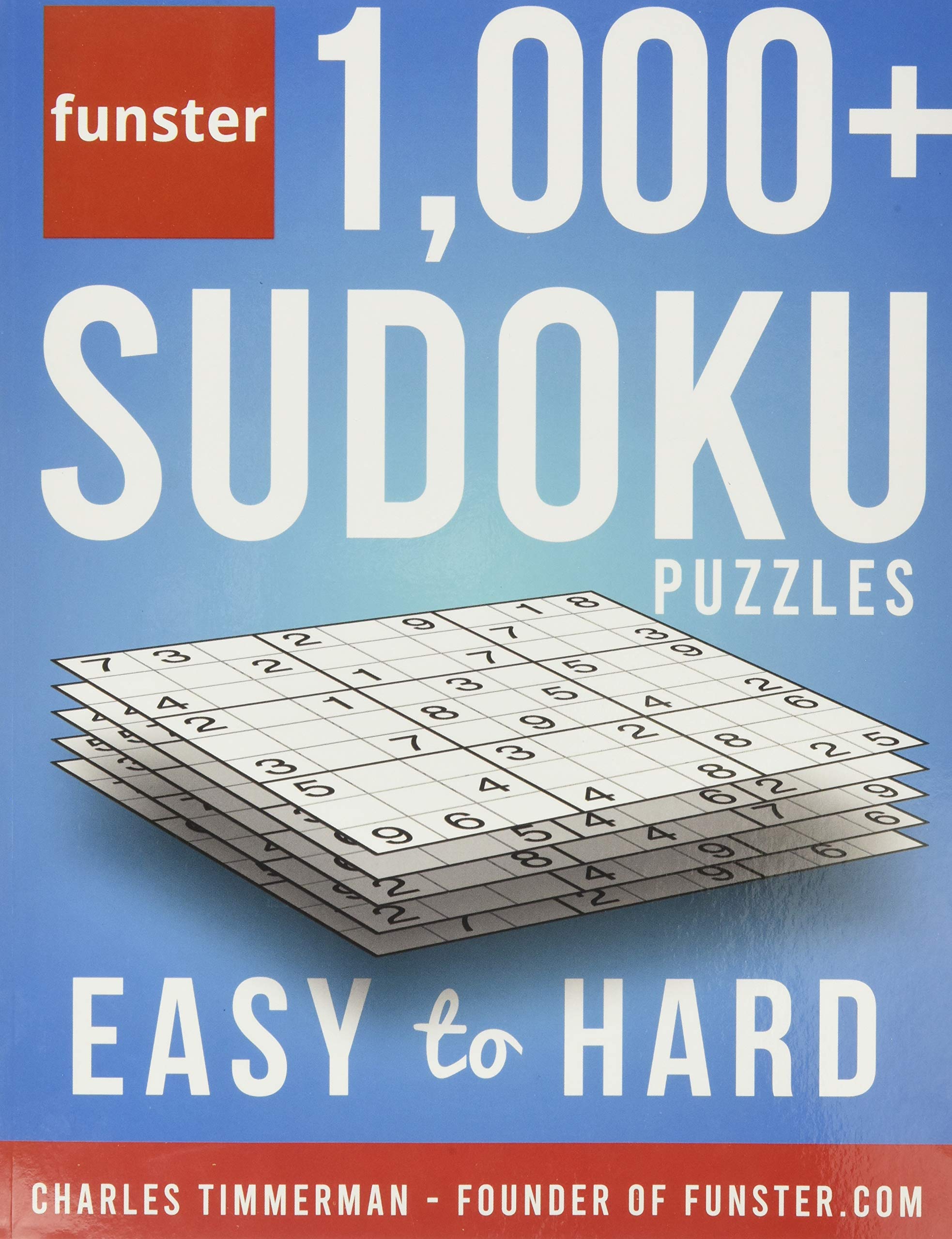 Funster 1,000+ Sudoku Puzzles Easy to Hard: Sudoku puzzle book for adults Leisure & Fun