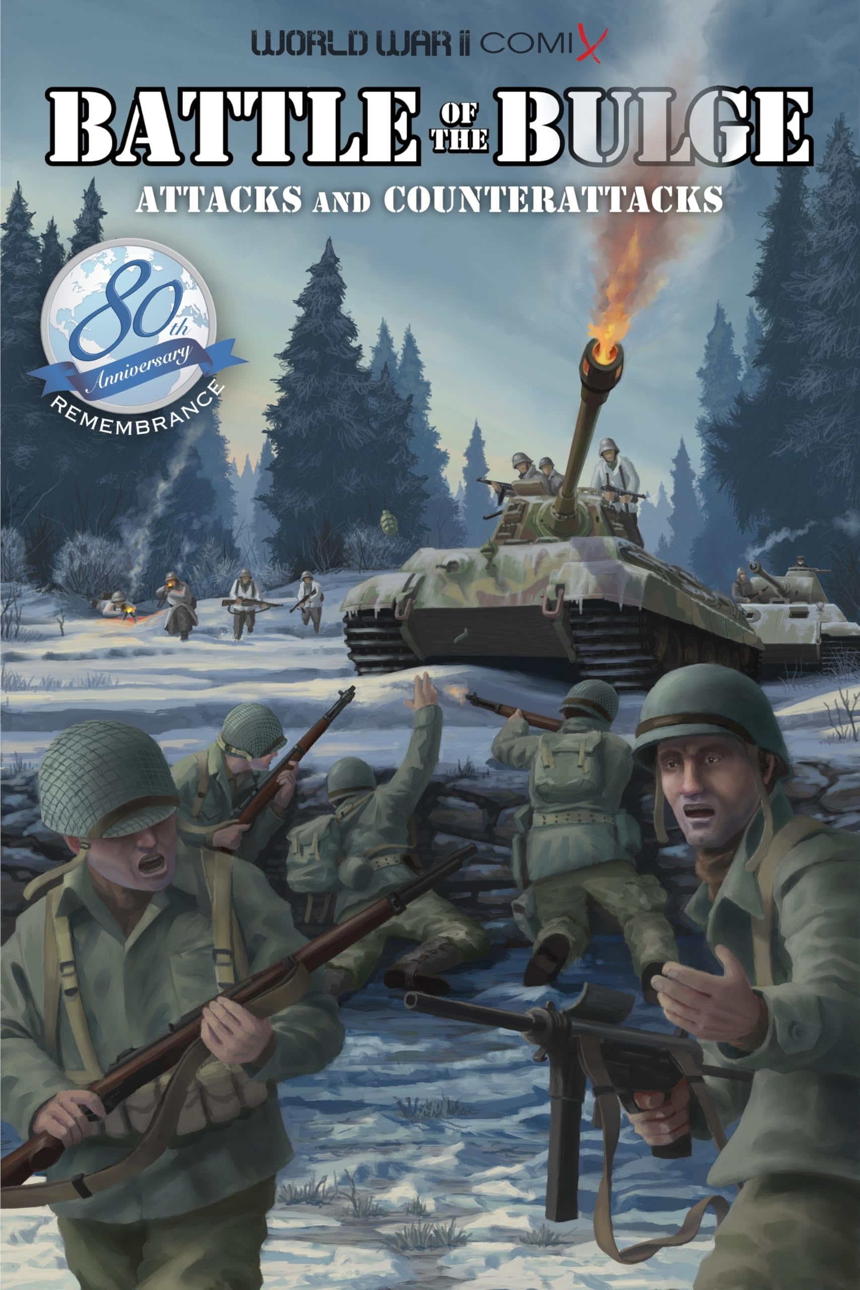 Battle of the Bulge: Attacks and Counterattacks (World War II Comix) Manga