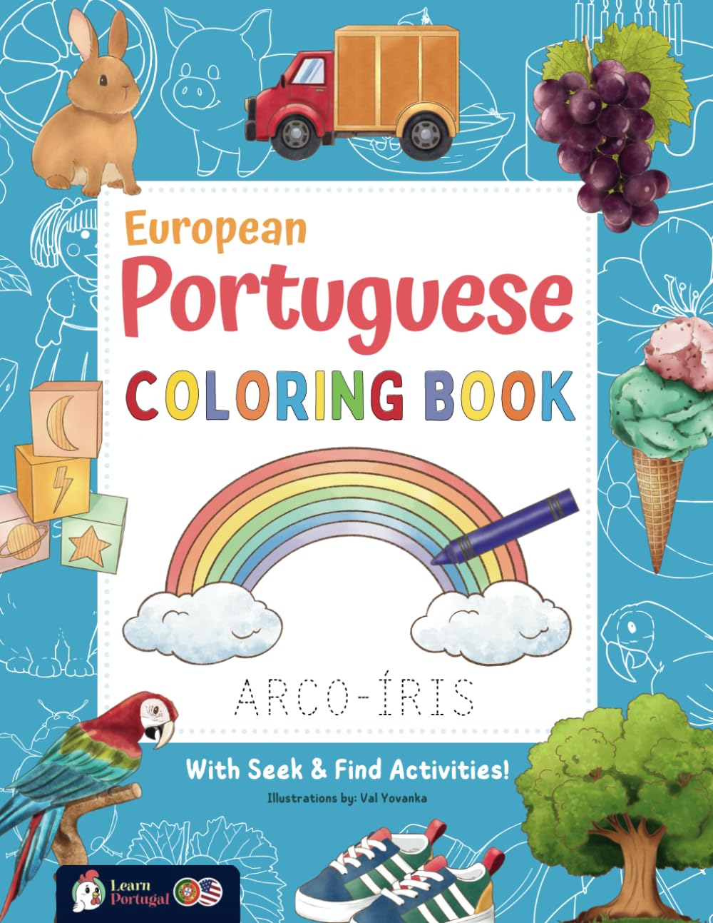 European Portuguese Coloring Book: With Seek & Find Activities! Non-fiction