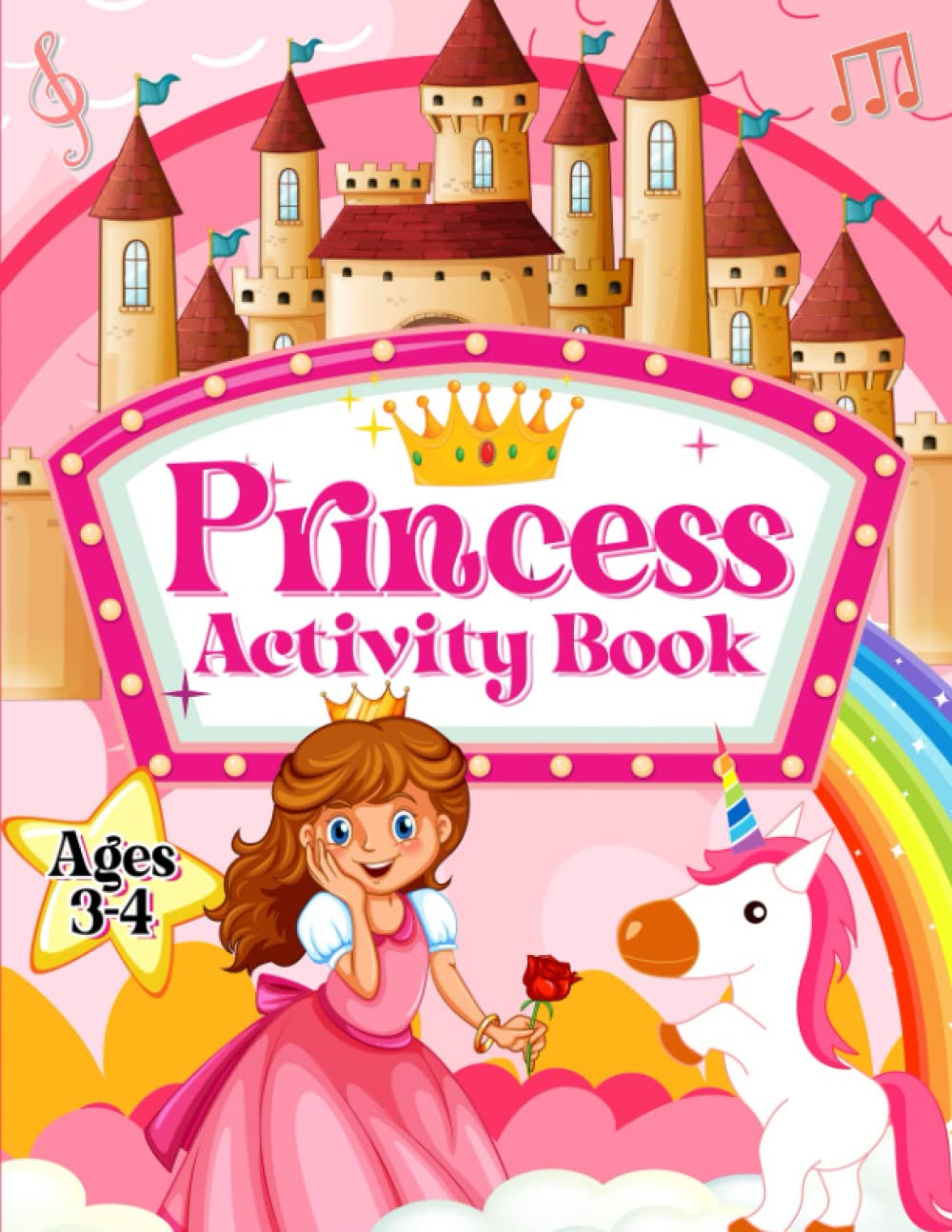 Princess Activity Book For 3-4 Year Olds: Fun and Educational Kids Workbook of Mazes, Wordsearch, Spot the Difference, Colouring, Maths and English ... preschool children from mazes to colouring Tiptoi & Games