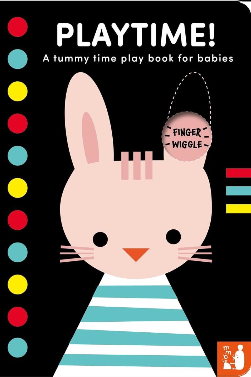 Playtime!: A high-contrast fold-out tummy time book with finger wiggle holes for babies Study Guides