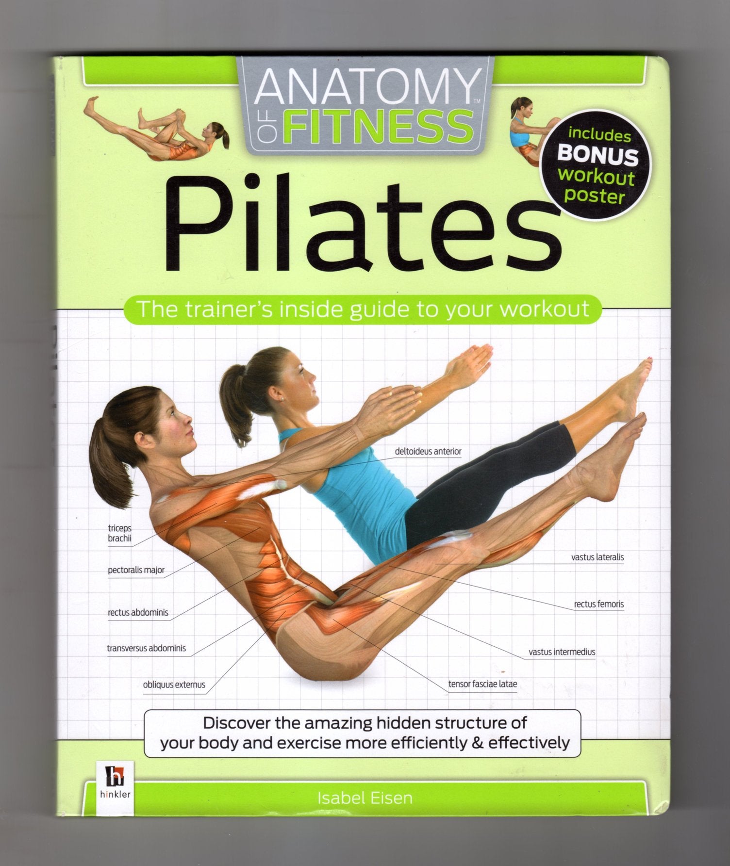 Anatomy of Fitness Pilates With Poster Books