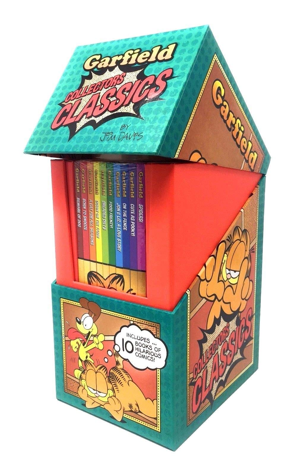 Jim Davis Garfield 10 Bücher-Set Deluxe Hardcover Slipcase Books