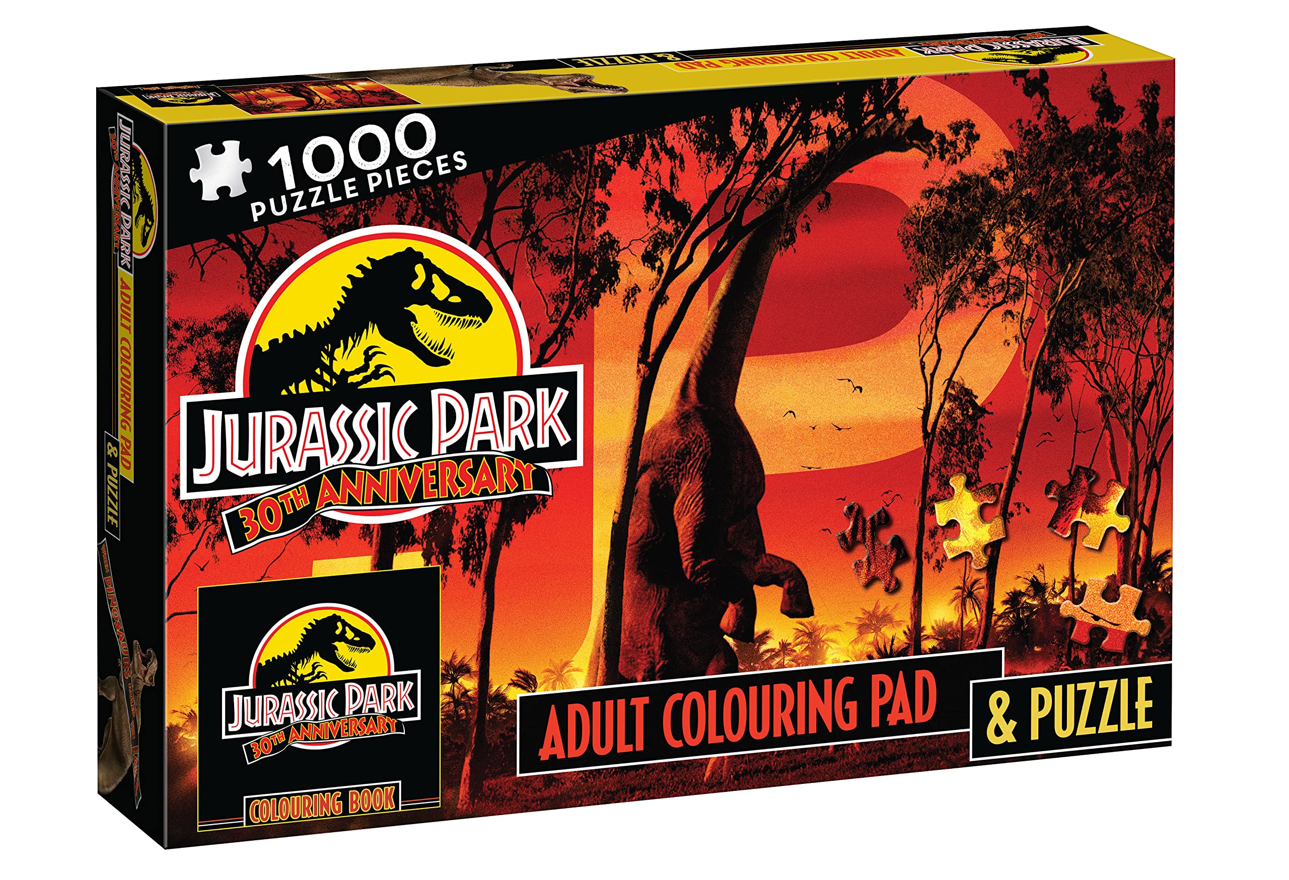 Jurassic Park 30th Anniversary: Adult Colouring Pad and Puzzle (Universal: 1000 Pieces) (Jurassic World) book