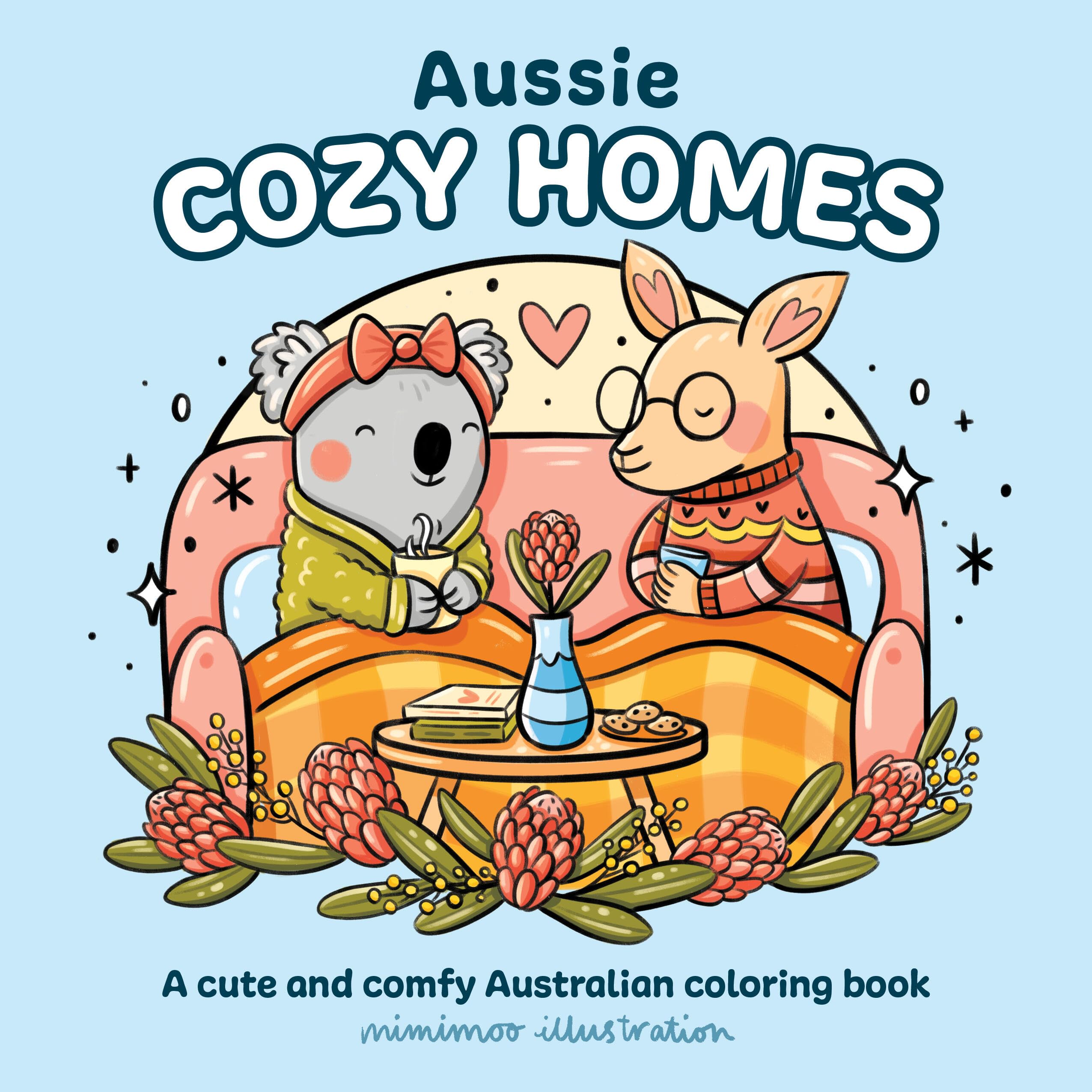 Aussie Cozy Homes: A Cute and Comfy Australian Coloring Book book