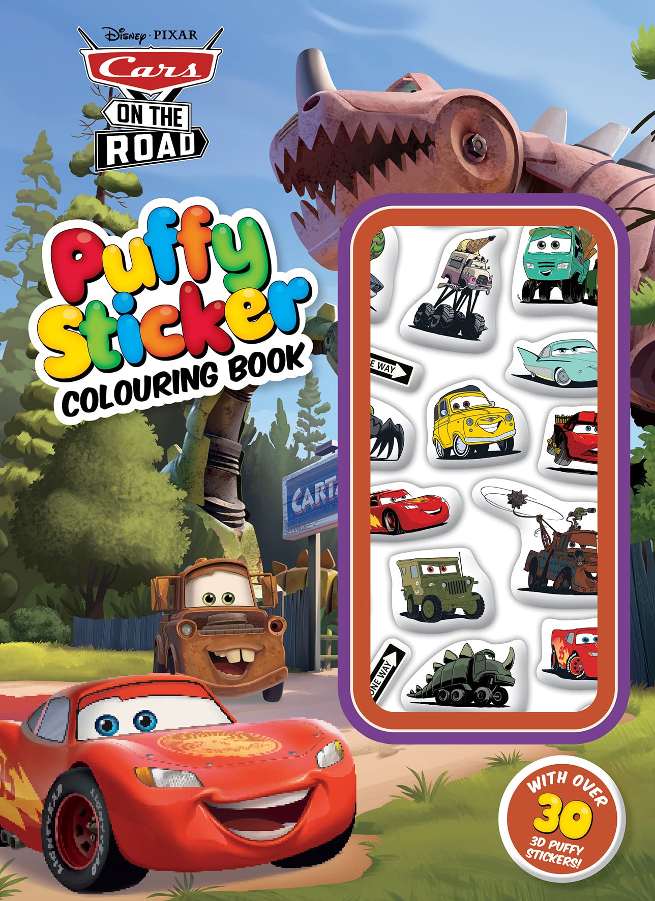 Cars on the Road: Puffy Sticker Colouring Book (Disney Pixar) (Disney Cars) book