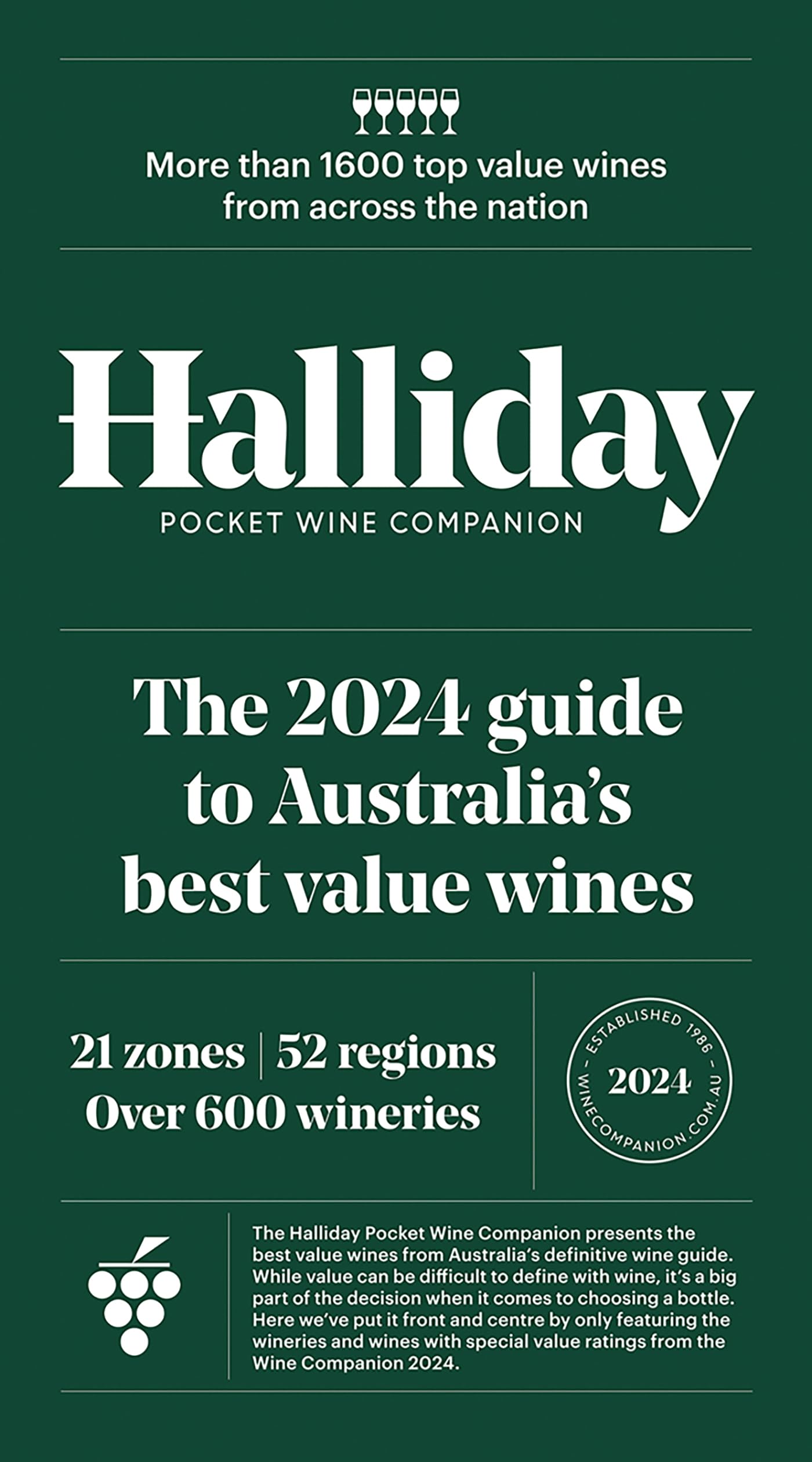 Halliday Pocket Wine Companion 2024: The 2024 Guide to Australia's Best Value Wines Cooking & Enjoying