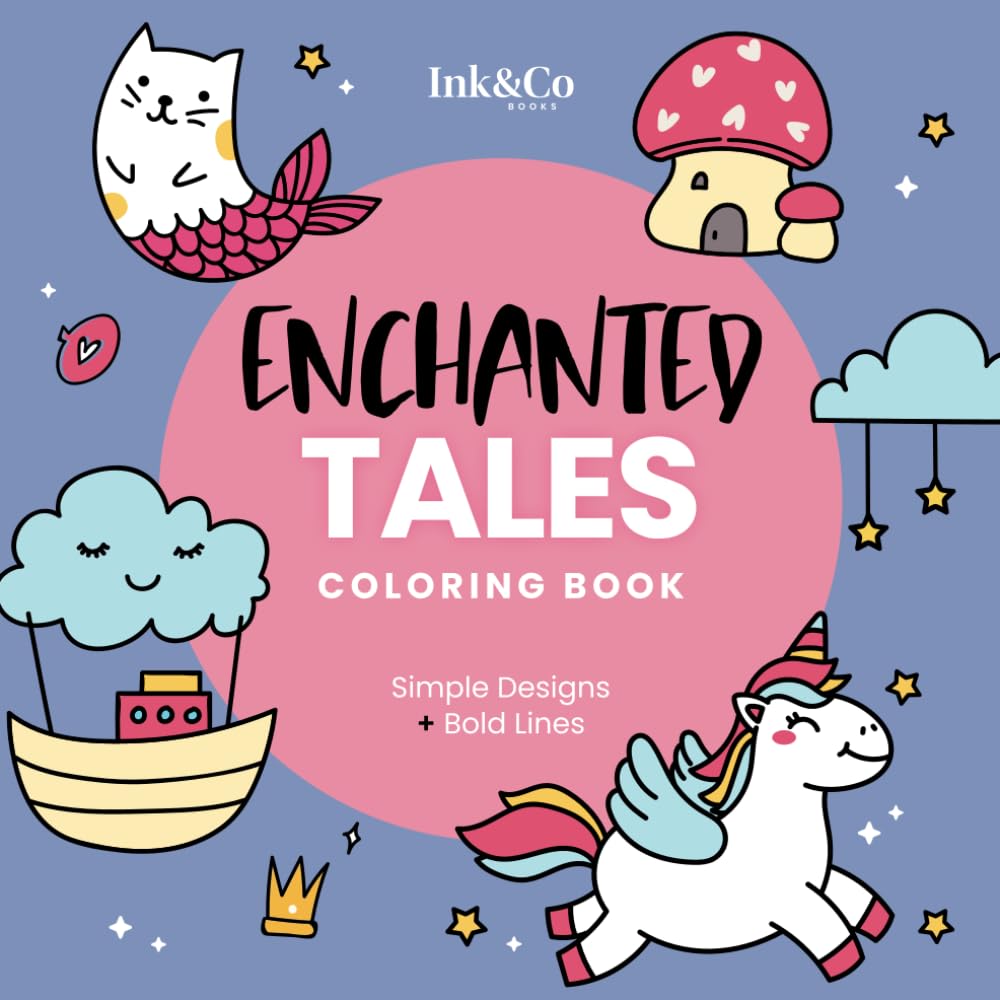 Enchanted Tales Coloring Book: for Adults and Kids with Simple, Fun and Relaxing Coloring Designs book
