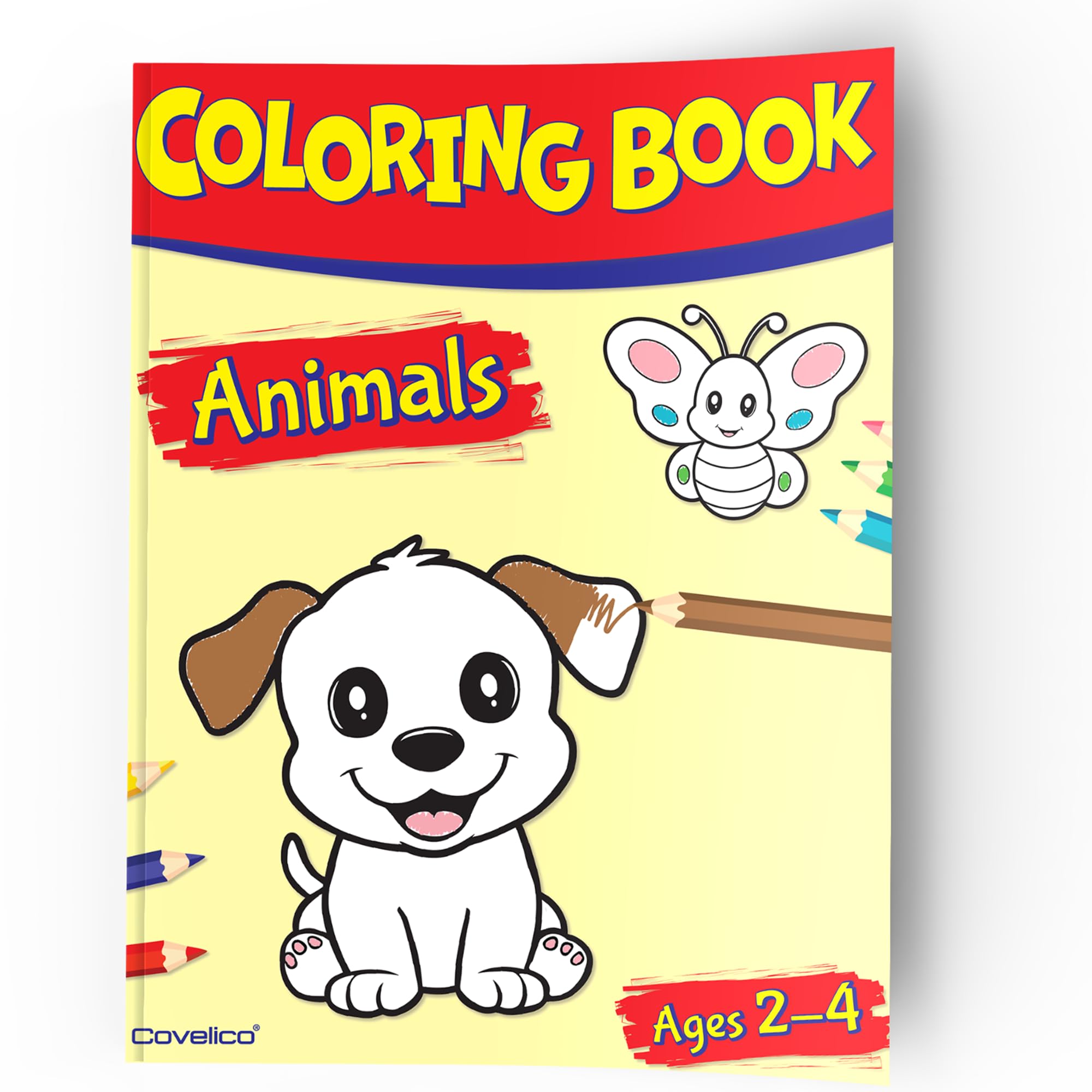 Animal Coloring Book for Kids 2-4: 50 happy animals, bold and easy coloring kids will love. Toddlers and preschoolers learn animal names and fun moves. Cute animals from farm, zoo, jungle, and ocean. book