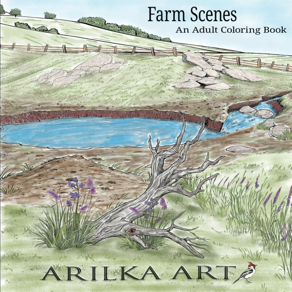 Arilka Art Farm Scenes An Adult Coloring Book book