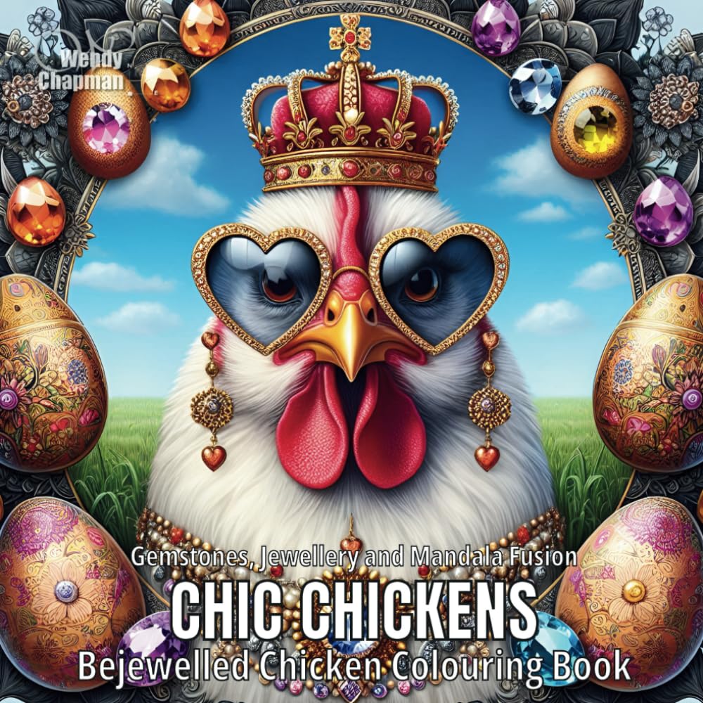 Chic Chickens: Bejewelled Chicken Colouring Book Pets