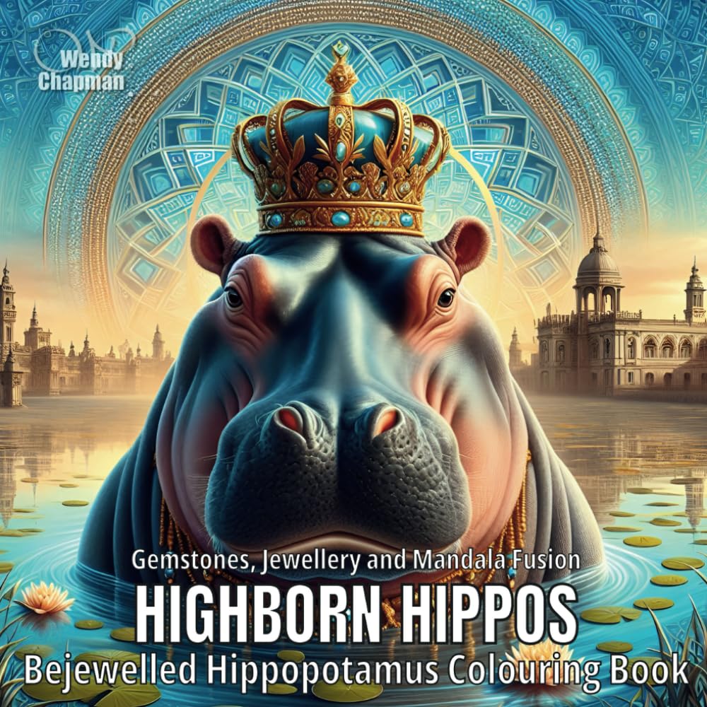 Highborn Hippos: Bejewelled Hippopotamus Colouring Book Hobbies & Crafts