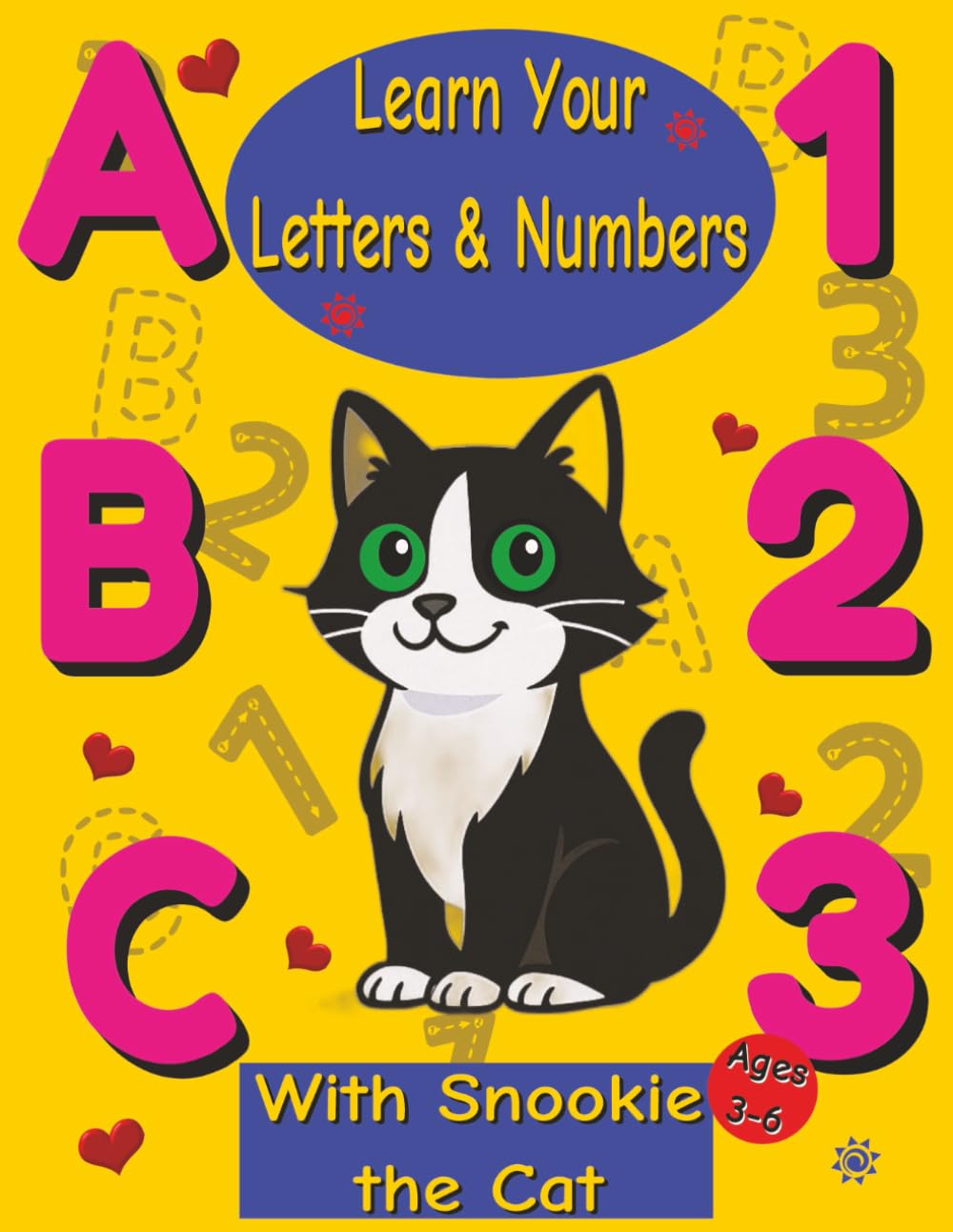 Learn your ABC and 1 2 3 with Snookie the Cat book