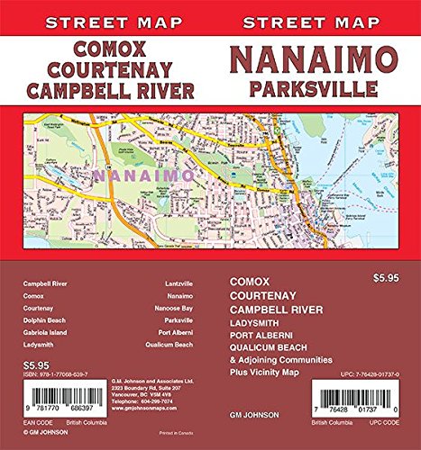Carte de rue Nanaimo / Parksville / Comox / Courtenay / Campbell River, Colombie-Britannique book