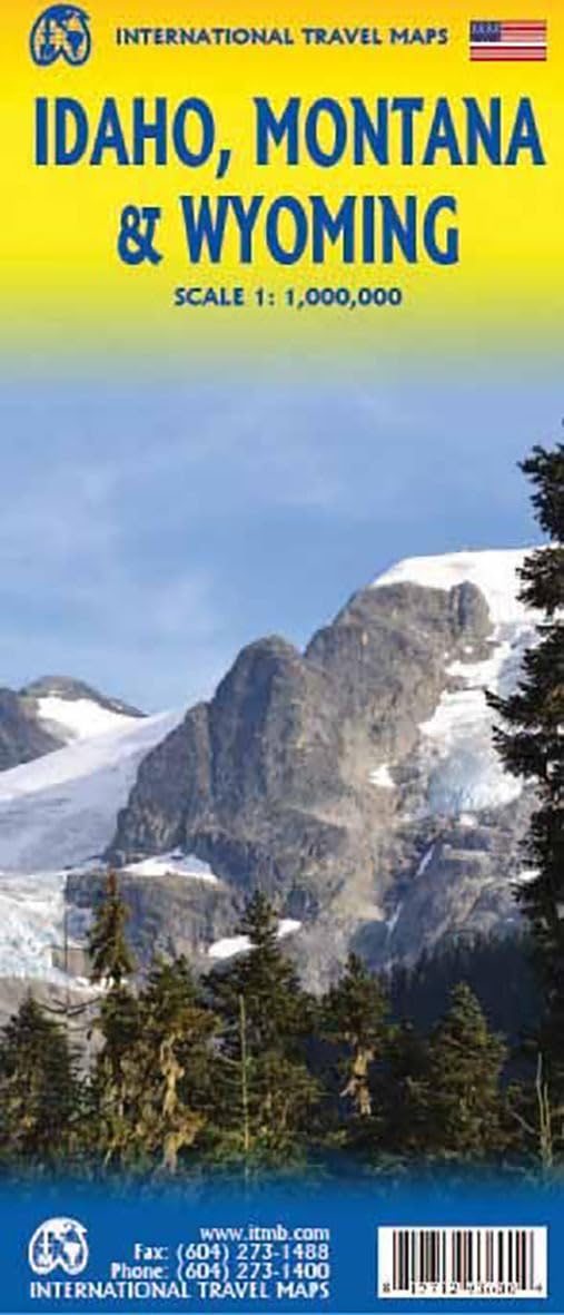 Idaho,Montana & Wyoming Travel Reference Map 1 : 1 000 000: doppelseitig Idaho 1M Montana & Wyoming 1M list of the most popular sites - Glacier National Park Leisure, Home & Garden