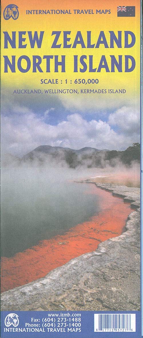 New Zealand North Island: International Travel Map, doppelseitig Plan Auckland Leisure, Home & Garden