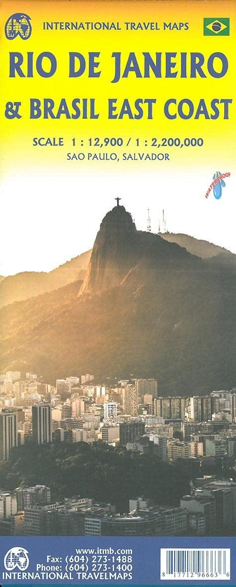 International Travel Map ITM Rio de Janeiro & Brasil Leisure, Home & Garden