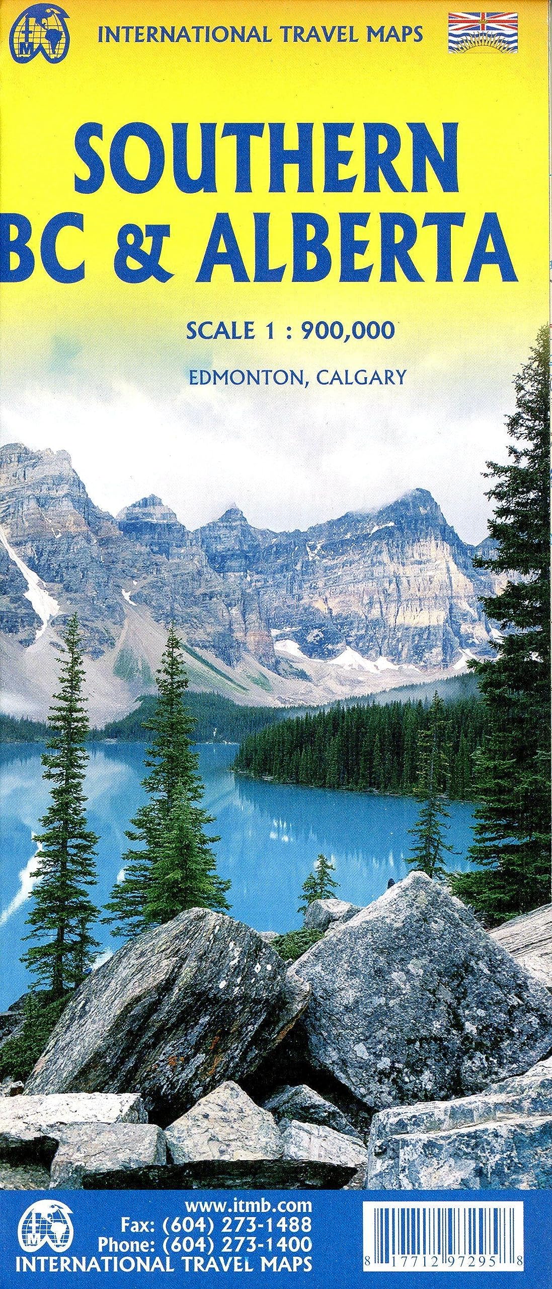 Southern BC/Alberta 1:900000: ITM Travel Reference Map 1:900000 Stationery
