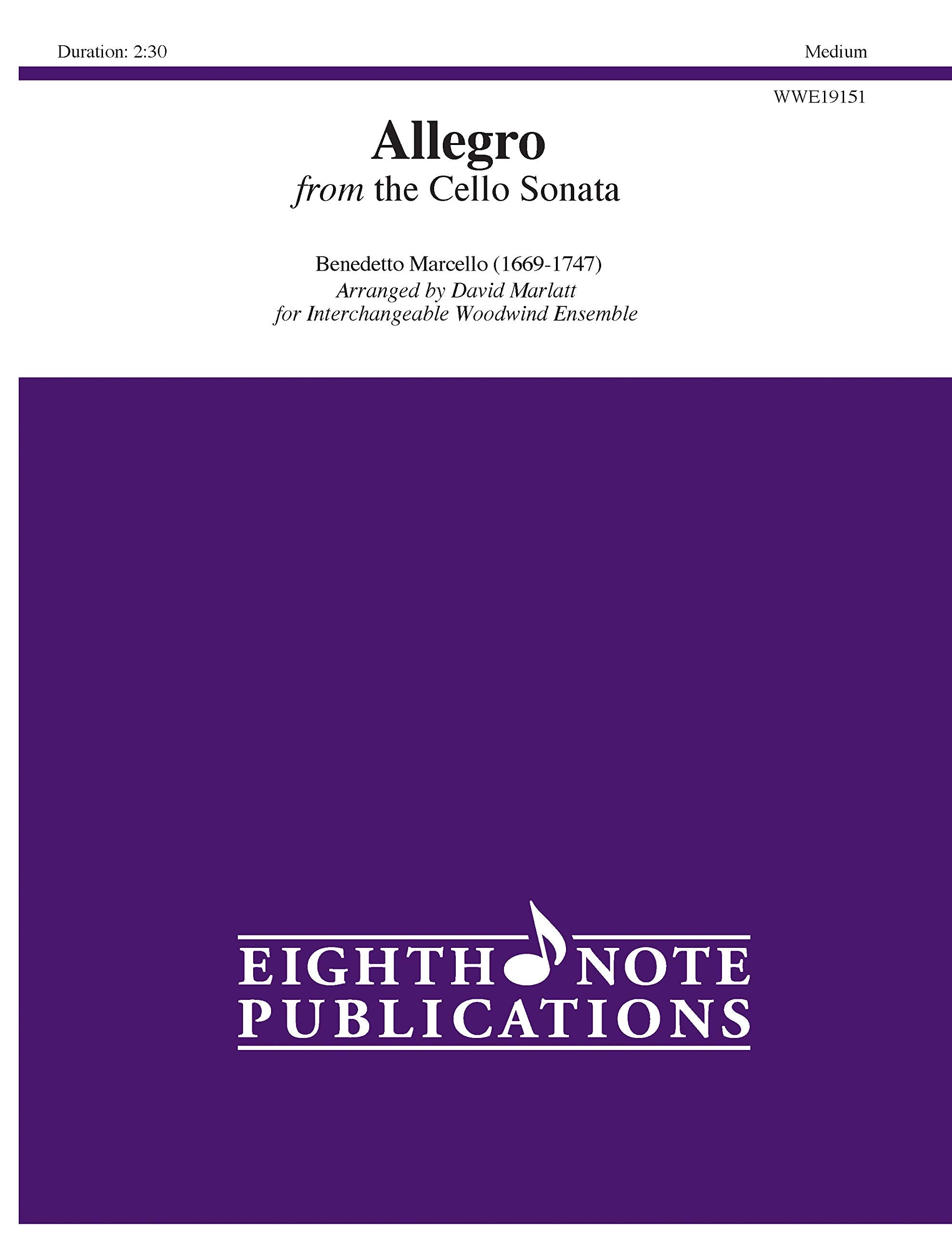 Allegro: From the Cello Sonata, Score & Parts book