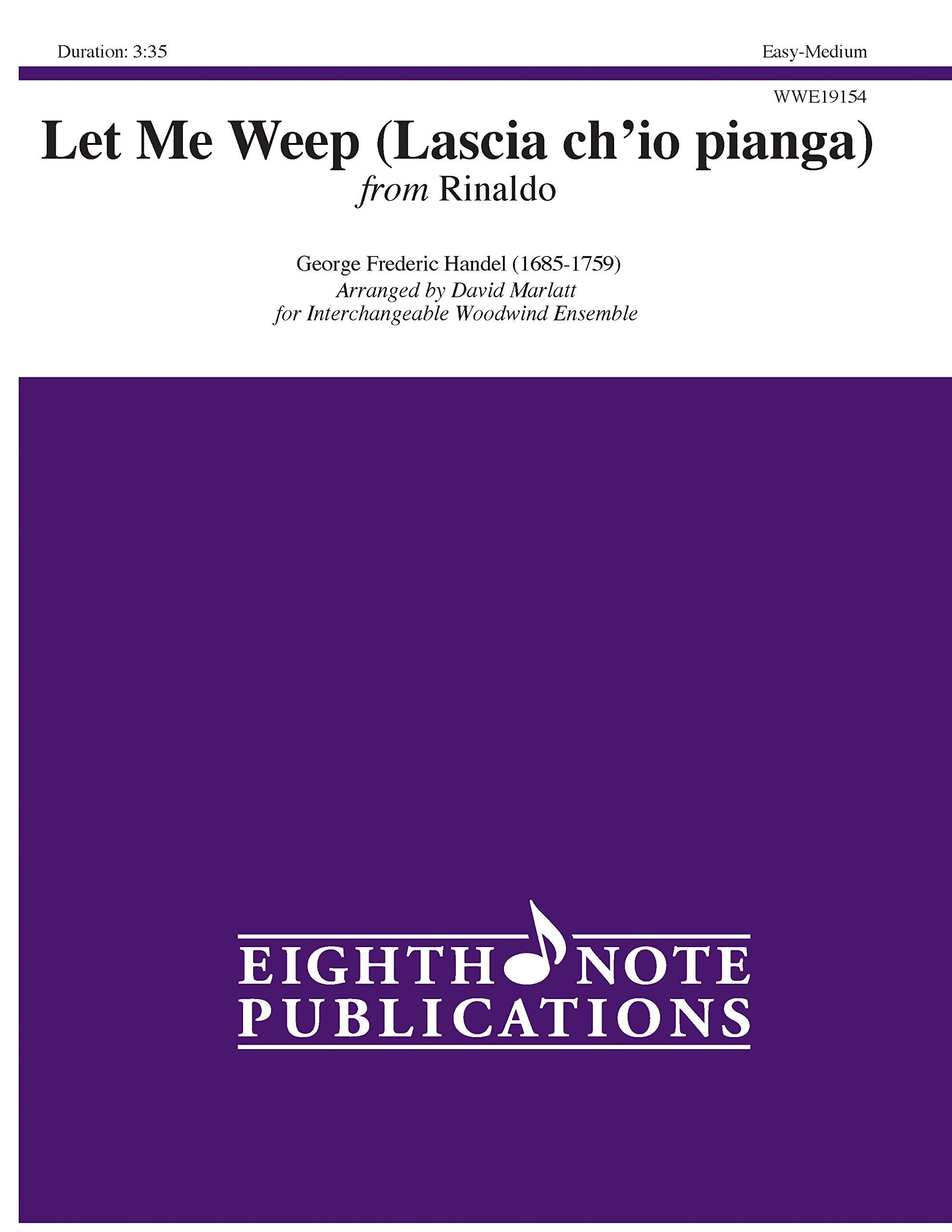 Let Me Weep/ Lascia Ch'io Pianga: From Rinaldo, Score & Parts book