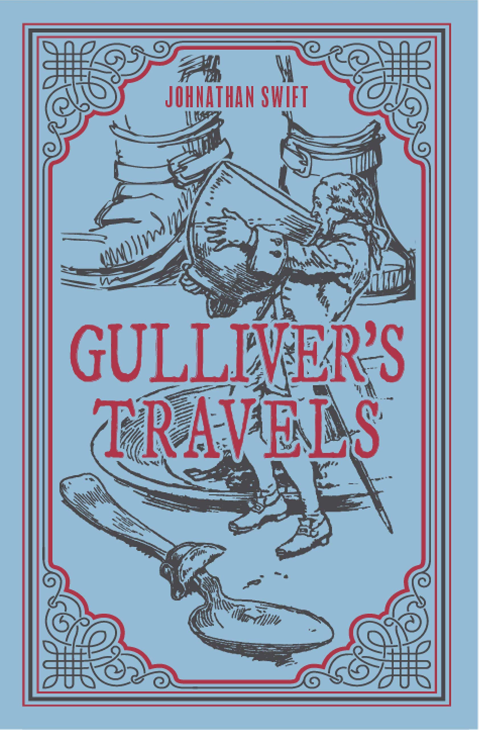 Gulliver's Travels, Jonathan Swift Classic Novel, (Adventure, Exploring), Ribbon Page Marker, Perfect for Gifting Leisure & Fun