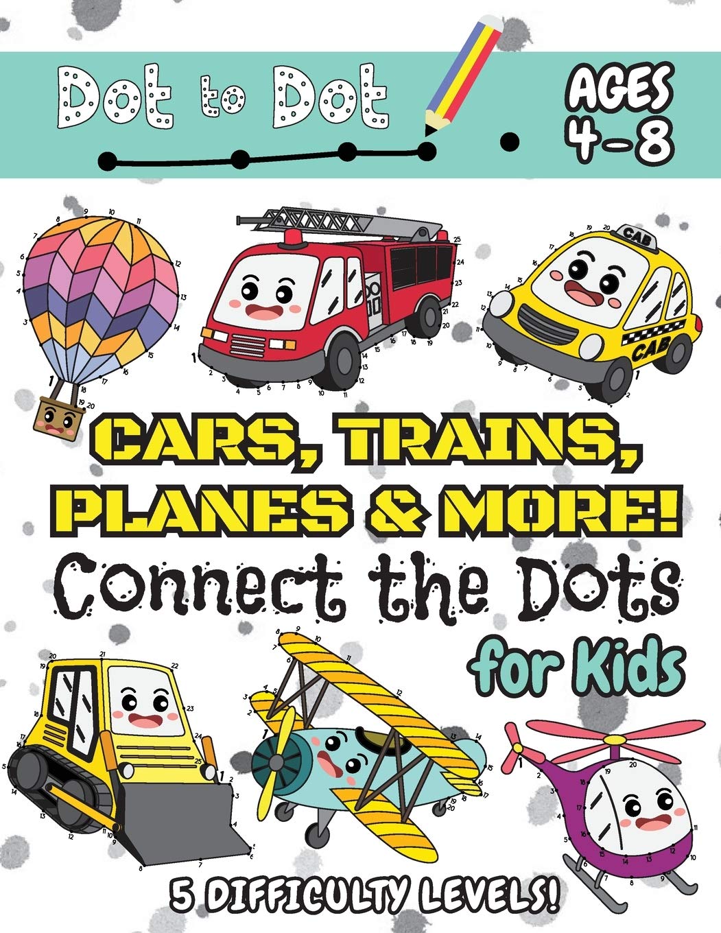 Cars, Trains, Planes & More Connect the Dots for Kids Tiptoi & Games