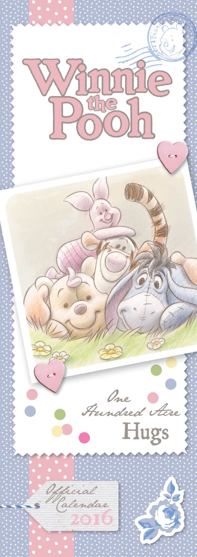 The Official Winnie the Pooh (Sketch) 2016 Slim Calendar Books