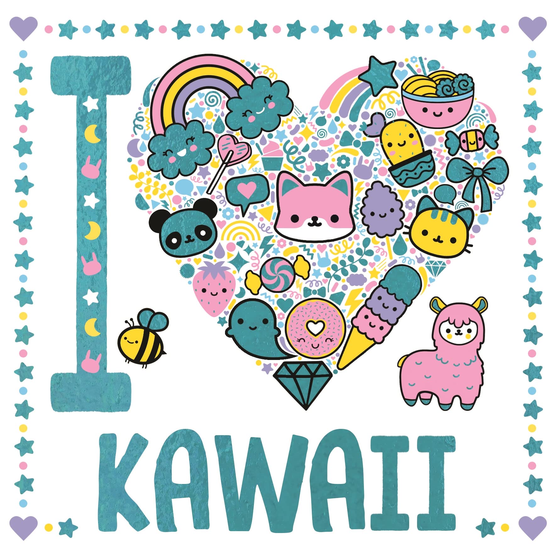 I Heart Kawaii: 1 (I Heart Pocket Colouring) book