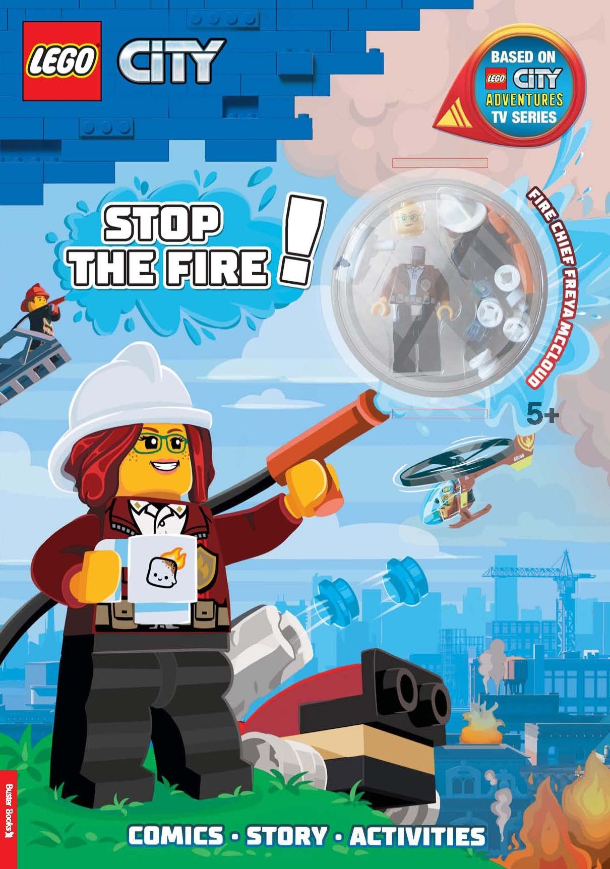 LEGO® City: Stop the Fire! Activity Book (with Freya McCloud minifigure and firefighting robot) book