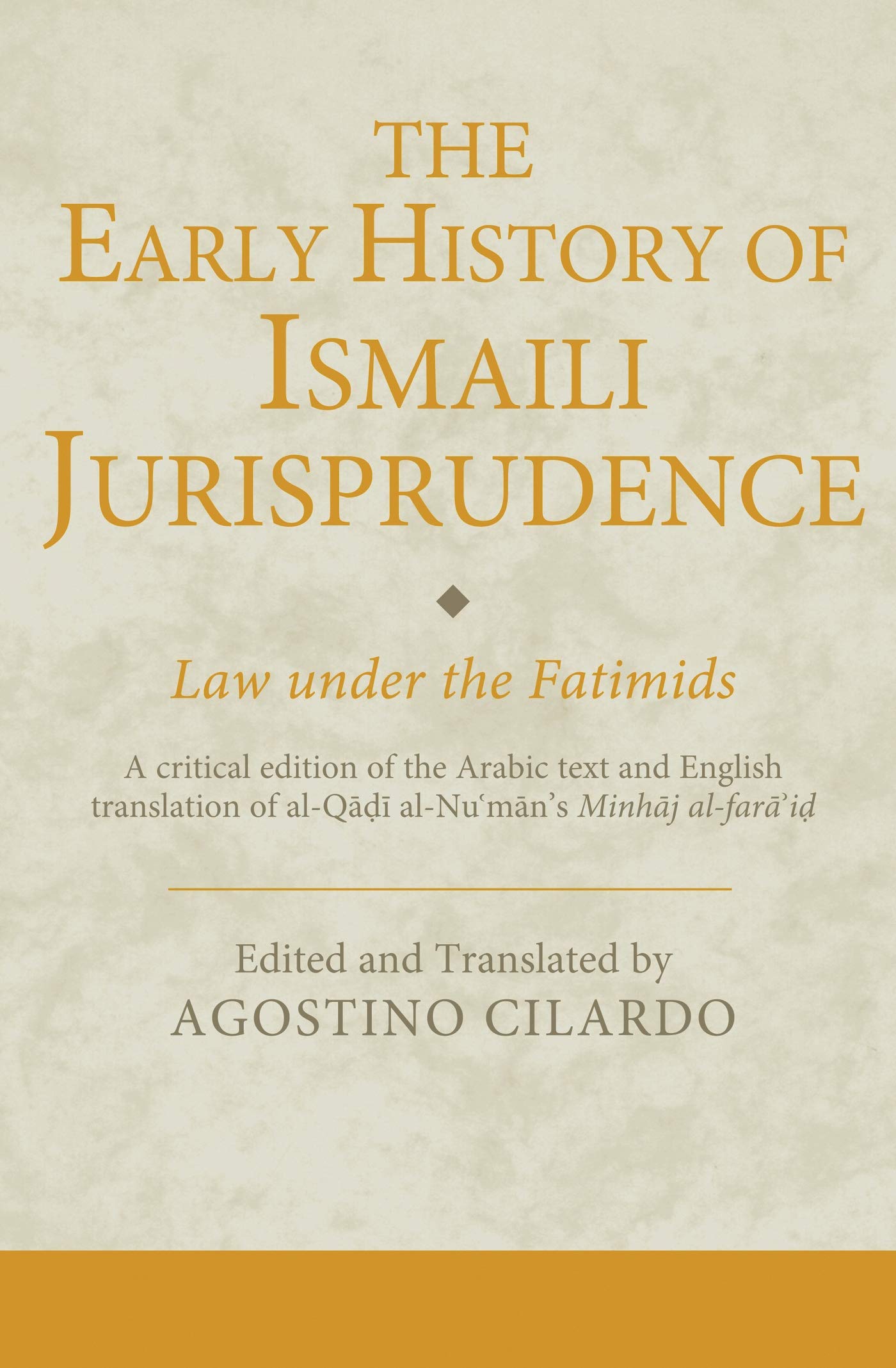 The Early History of Ismaili Jurisprudence Law