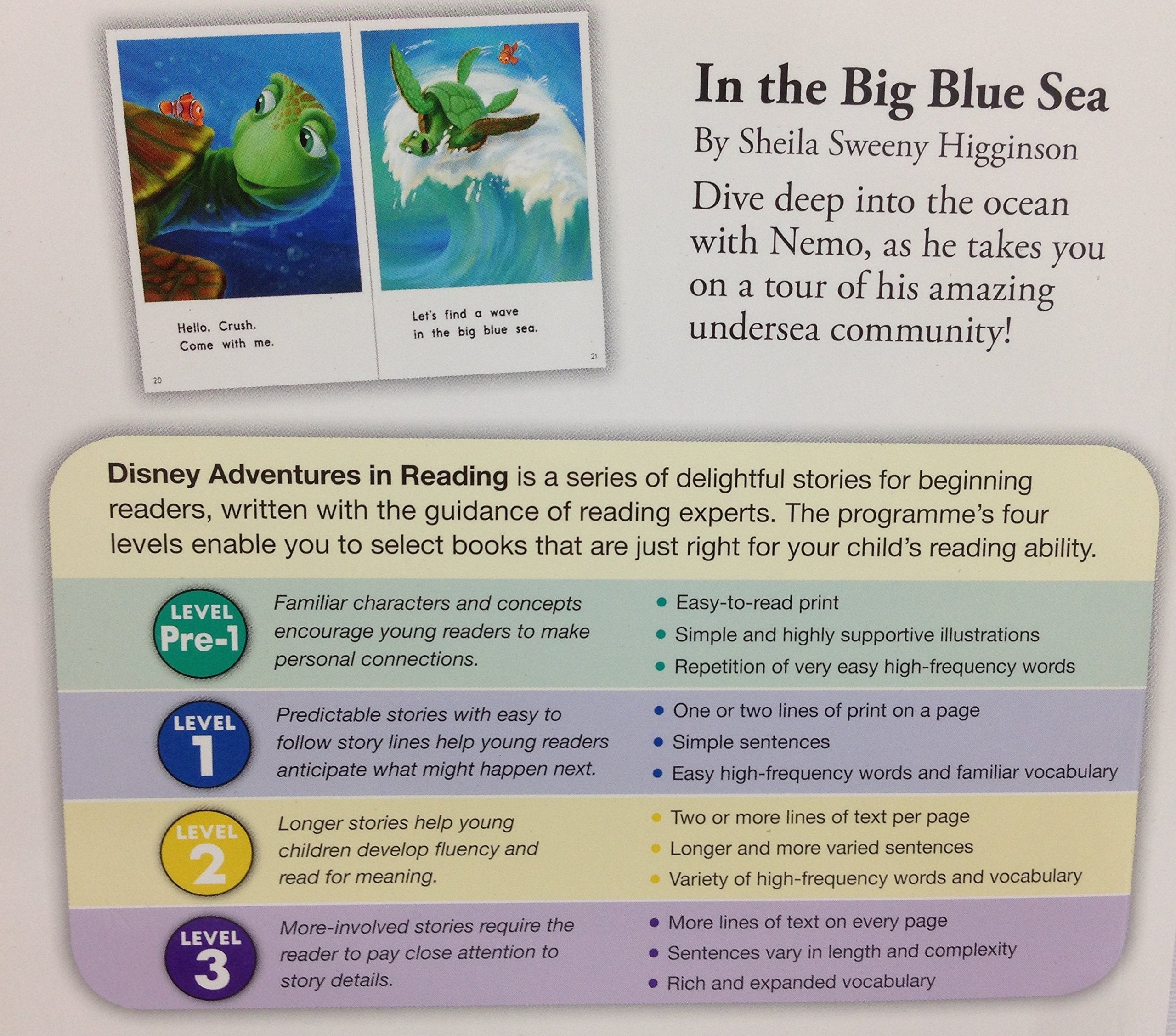 Disney Level 1 for Girls - Finding Nemo in the Big Blue Sea Novels & Short Stories