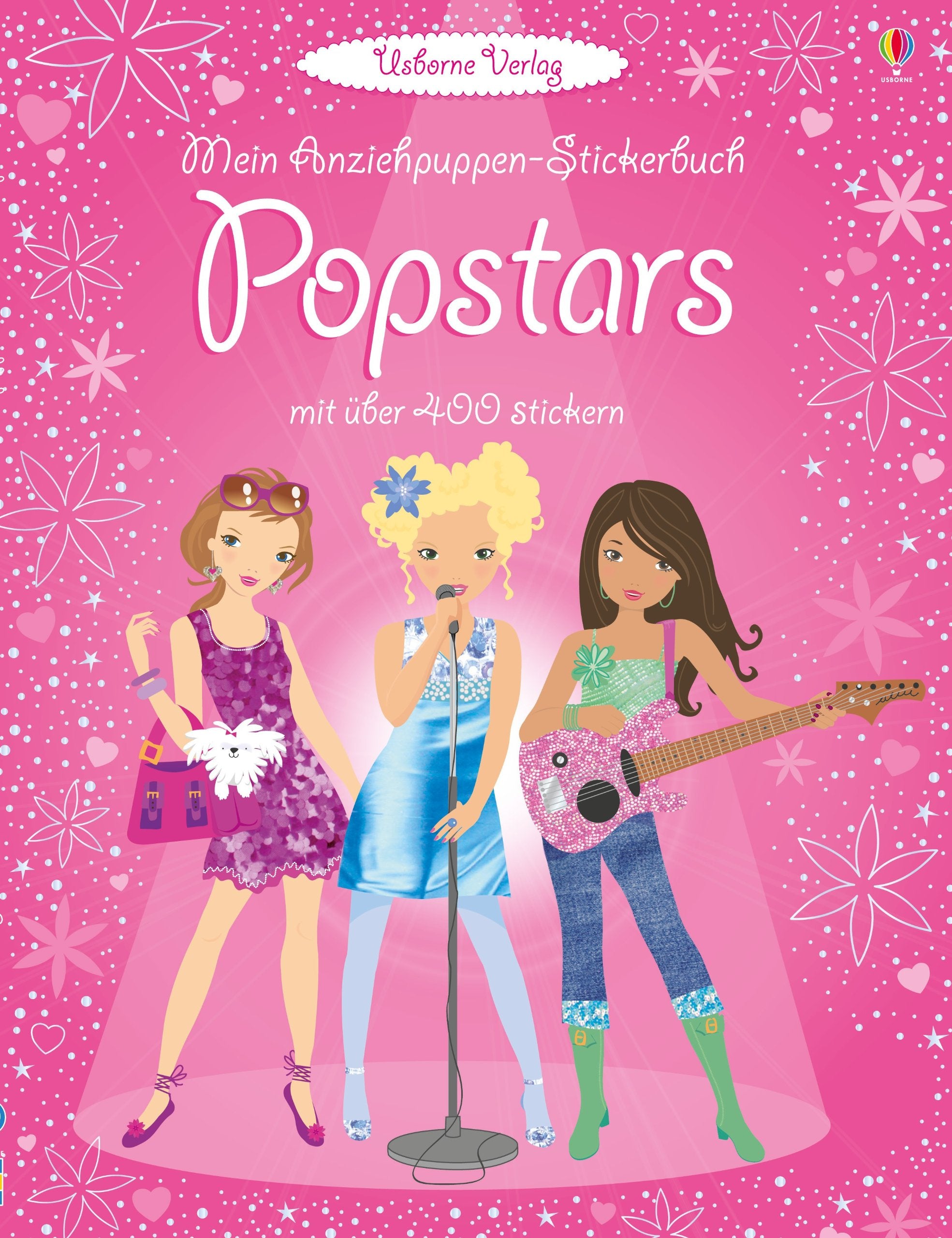 Mein Anziehpuppen-Stickerbuch: Popstars: Usborne zum Mitmachen book