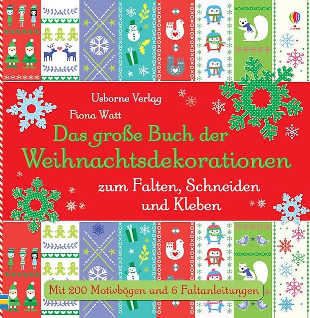 Das große Buch der Weihnachtsdekorationen zum Falten, Schneiden und Kleben: mit heraustrennbaren Seiten Tiptoi & Games