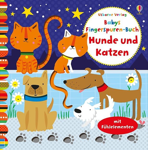 Babys Fingerspuren-Buch: Hunde und Katzen Children's books
