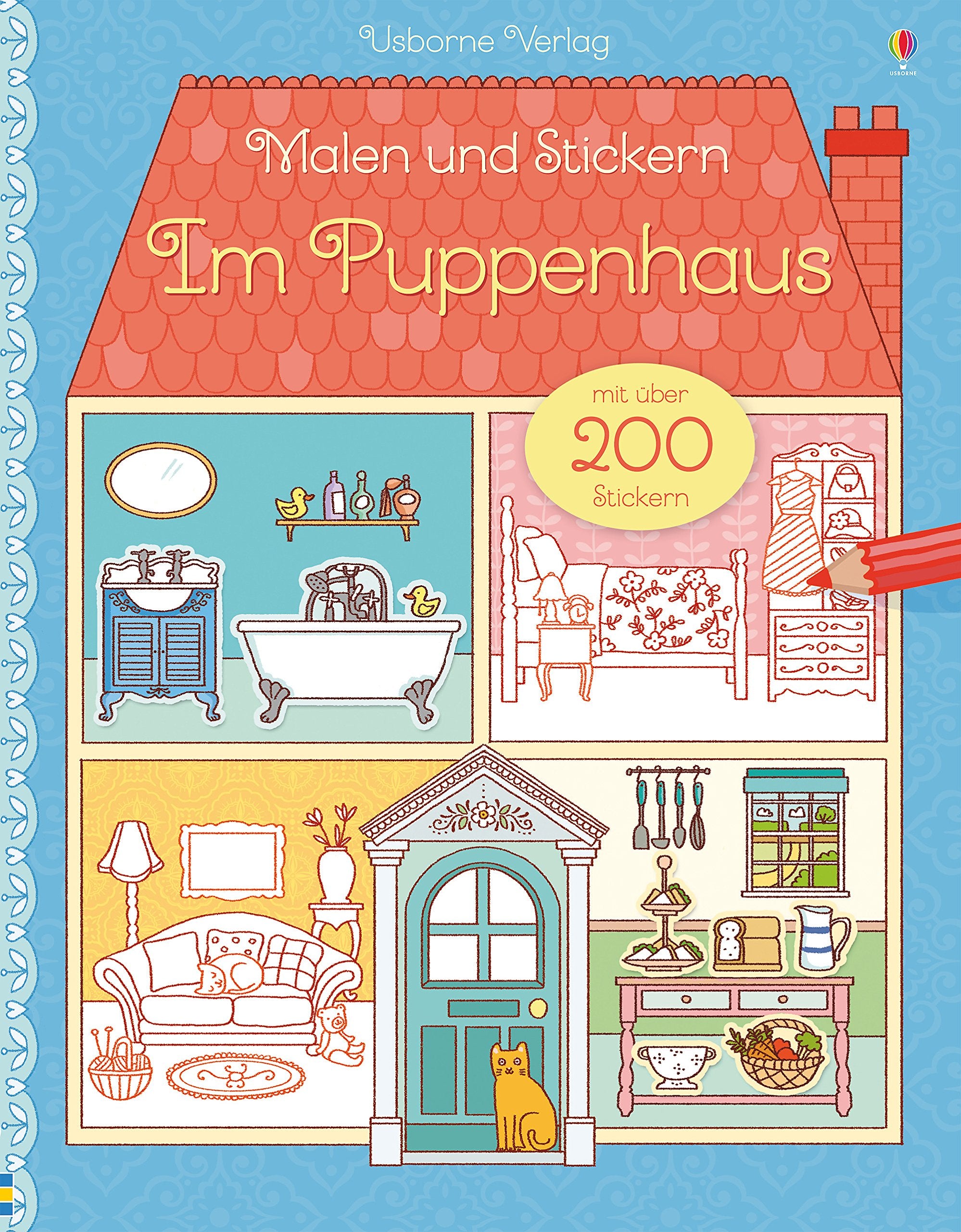 Malen und Stickern: Im Puppenhaus: Mit über 200 Stickern Tiptoi & Games