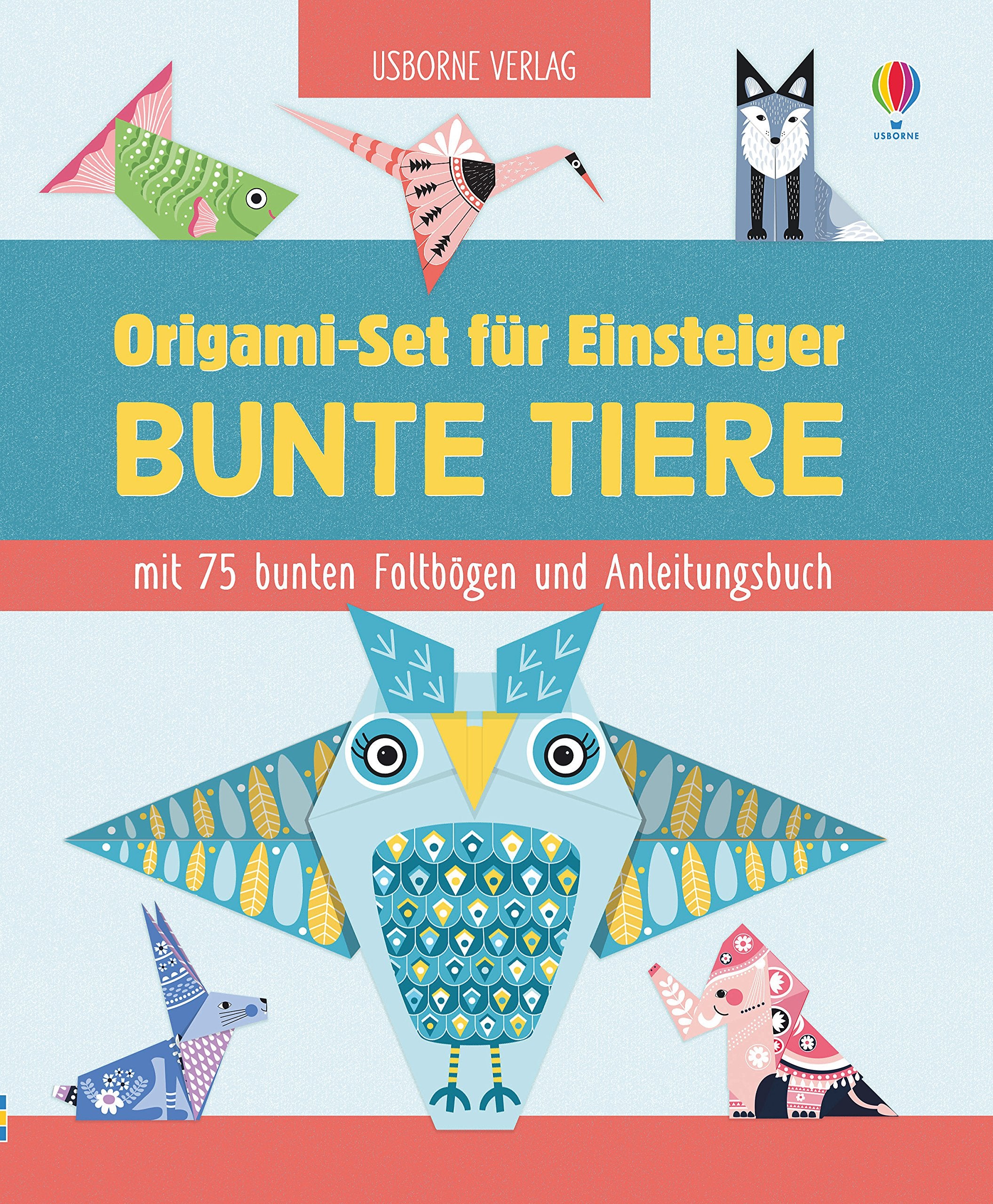 Origami-Set für Einsteiger: Bunte Tiere: mit 75 bunten Faltbögen und Anleitungsbuch (Origami-Reihe) book